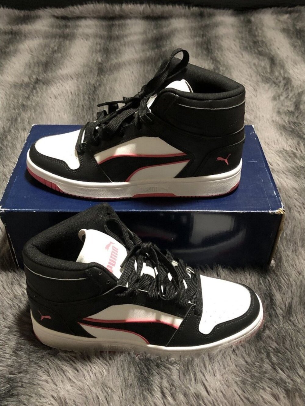 Puma Womens Rebound Layup 403462-02 White Basketball Shoes Sneakers Size 9.5